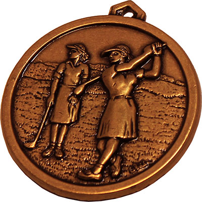 Bronze Ladies Golf Medal 56mm