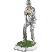 23cm Silver Male Golf Figure