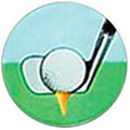 Golf medal centre 25mm