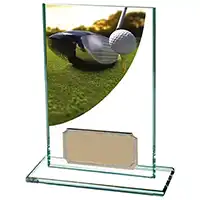 Colour Curve Glass Golf Driver Award 125mm