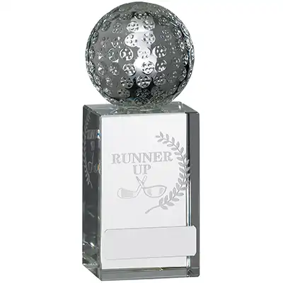 Glass Golf Runner Up Award 13cm
