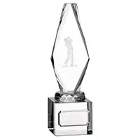 205mm 3D Golf Male Glass Award