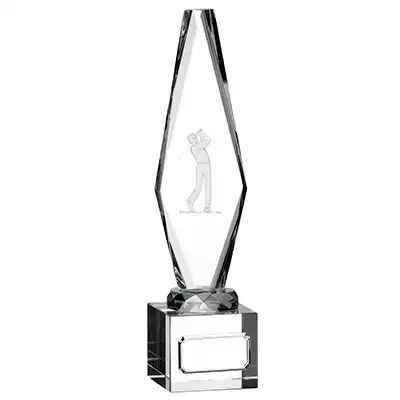 255mm 3D Golf Male Glass Award