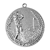 68mm Silver Golfer Medal