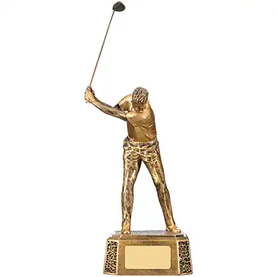 Gold Swing Golf Figure 20cm