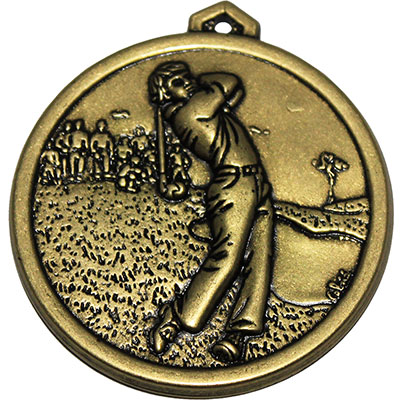 Gold Longest Drive Medal 38mm