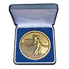 87mm Gold Longest Drive Medal in Case