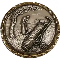 Silver Golf Putter Medal 60mm