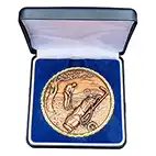 87mm Bronze Golf Bag Medal in Case