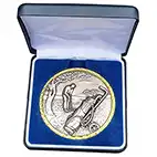 87mm Silver Golf Bag Medal in Case