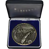 Silver Ladies Golf Swing Medal 87mm