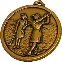 Gold Ladies Golf Medal 56mm