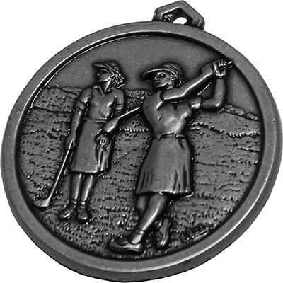 Silver Ladies Golf Medal 56mm