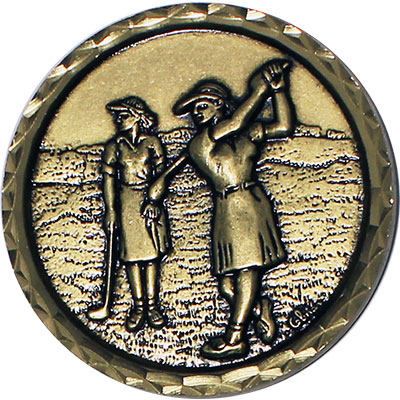 Gold Ladies Golf Medal 60mm