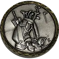 Silver Golf Bag Medal 60mm