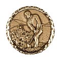 Gold Golf Bunker Medal 60mm