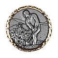 Silver Golf Bunker Medal 60mm