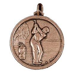 Bronze Golf Swing Medal 56mm