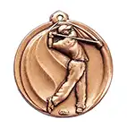 Bronze Swirl Golf Medal 56mm