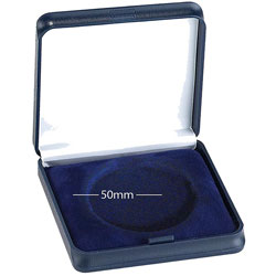 50mm Luxury Blue Plastic Medal Case