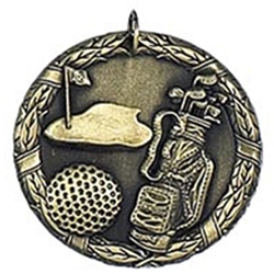 Gold Laurel Golf Medal 50mm