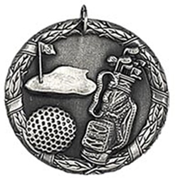 Silver Laurel Golf Medal 50mm