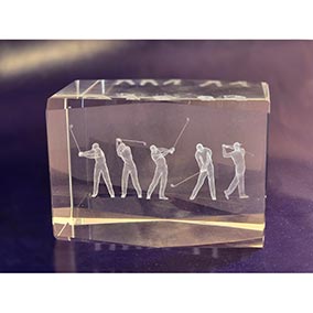 Golf Stroke Glass Award 70mm