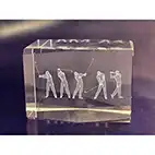 Golf Stroke Glass Award 70mm
