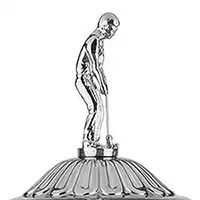 Silver Atlantic Cup lid golf figure
