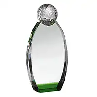 7in Crystal Golf Ball Award