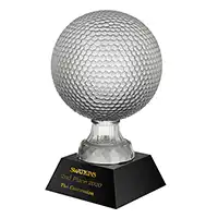 9.25in Crystal Golf Ball Award