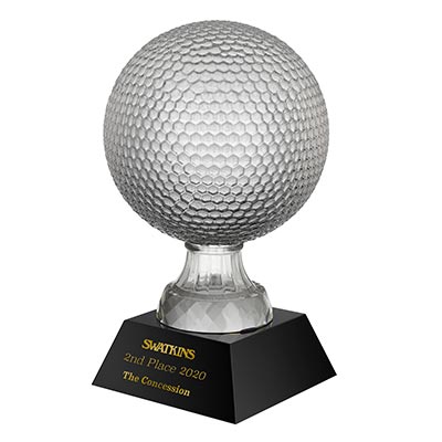 9.25in Crystal Golf Ball Award