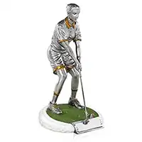 Silver Ladies Golf Figure 19cm*
