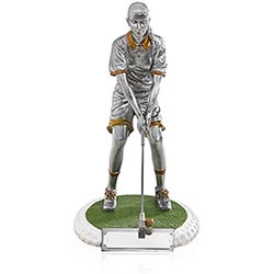 Silver Ladies Golf Figure 19cm