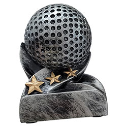 Silver Golf Ball Trophy 11cm