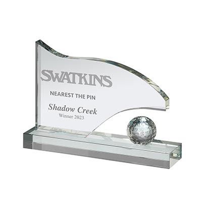 3.75in Crystal Golf Award