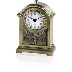 Antique Brass Golfer Clock
