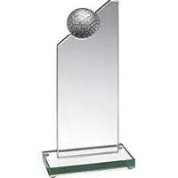 Glass Golfer Trophy 16cm