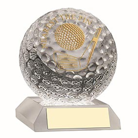 Glass NTP Golf Ball  Award 10cm
