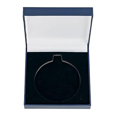Blue Leatherette 60mm Medal Box