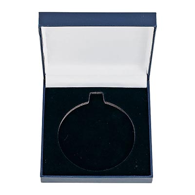 Blue Leatherette 60mm Medal Box