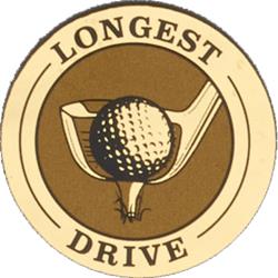 Longest drive medal centre 25mm