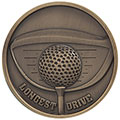 Links Series Longest Drive Golf Medal Gold 70mm