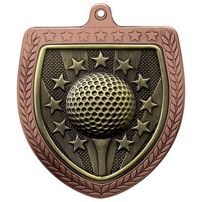 Cobra Shield Golf Ball Medal Bronze 75mm