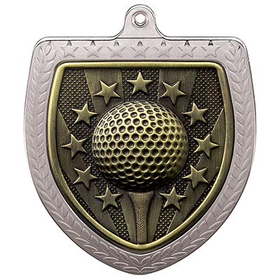 Cobra Shield Golf Ball Medal Silver 75mm