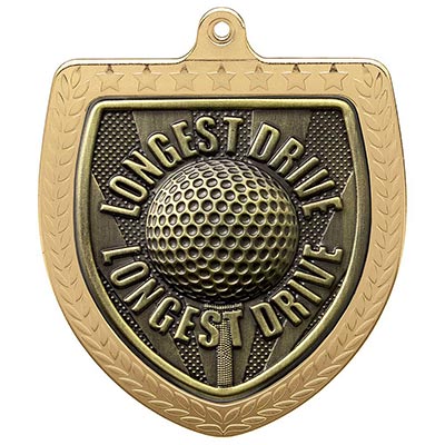 Cobra Shield Longest Drive Medal Gold 75mm