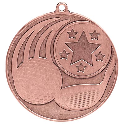 Iconic Golf Medal Bronze 55mm