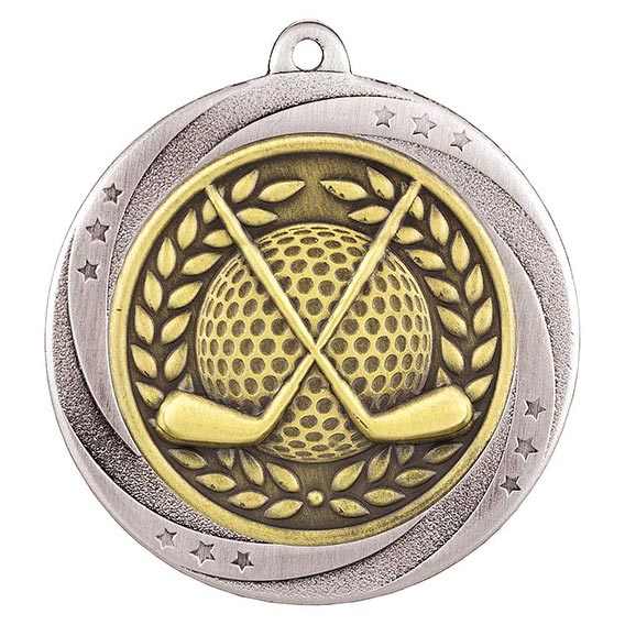 Supoerstar Golf Winner Silver Medal 60mm