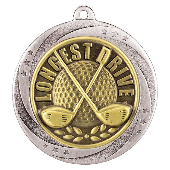 Supoerstar Golf Longest Drive Silver Medal 60mm