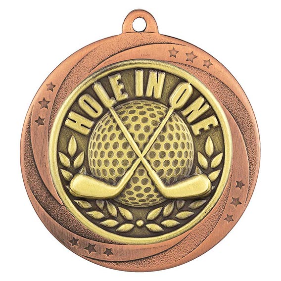 Supoerstar Golf Hole in One Bronze Medal 60mm